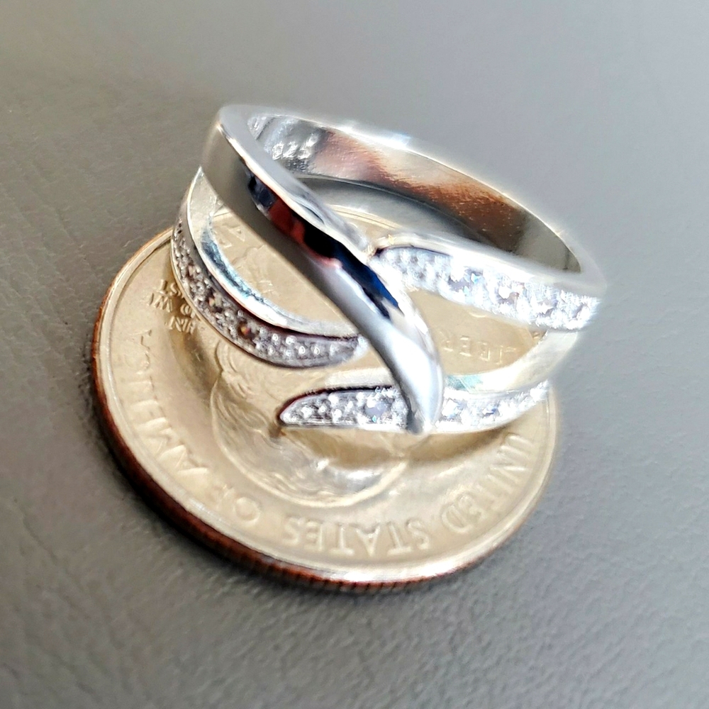Stamped 925 Sterling Silver ring! Size 8